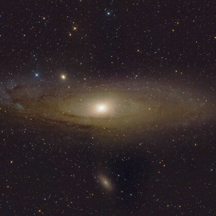 M31, 4 Panel Mosaik je 1500 sec B-zeit, 8 Zoll f/4 Newton, der QHY 268C, R. Kleibrink