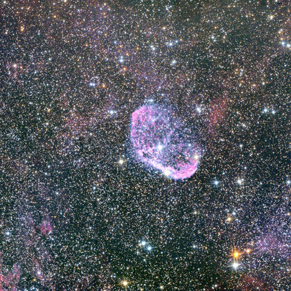 NGC6888 Crescent Nebel,53x300s RGB u. 26x600s Duobandf., Newton 150mm/750mm Stachowski