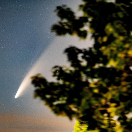 Der Komet Neowise mit Ionenschweif, R. Kleibrink