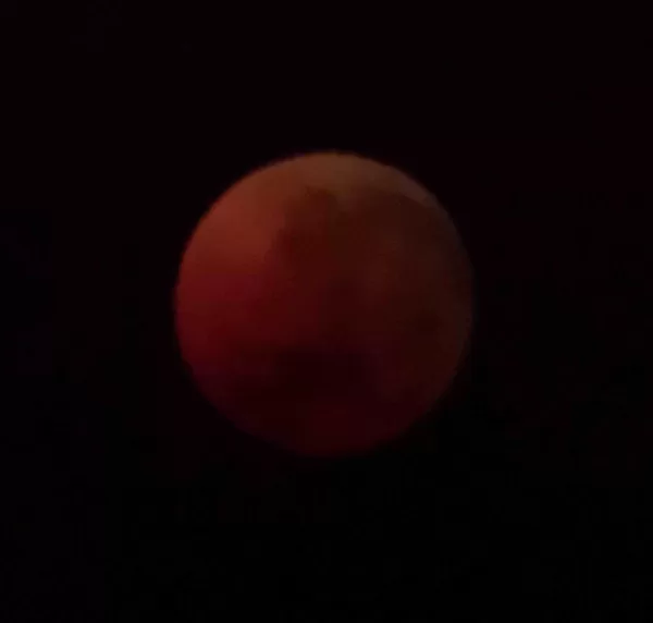 Mondfinsternis 27.7.18,  4,5-Zoll Newton, Smartphonekamera, Anika Humbert