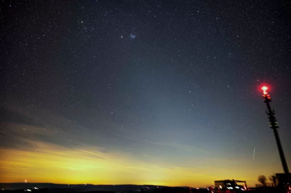 Zodiakallicht am Abendhimmel in der Rhön, Foto: R. Kleibrink